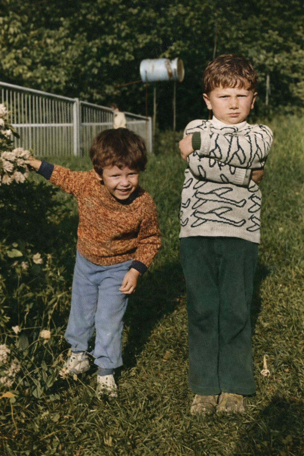 Restored family portrait after AI photo restoration